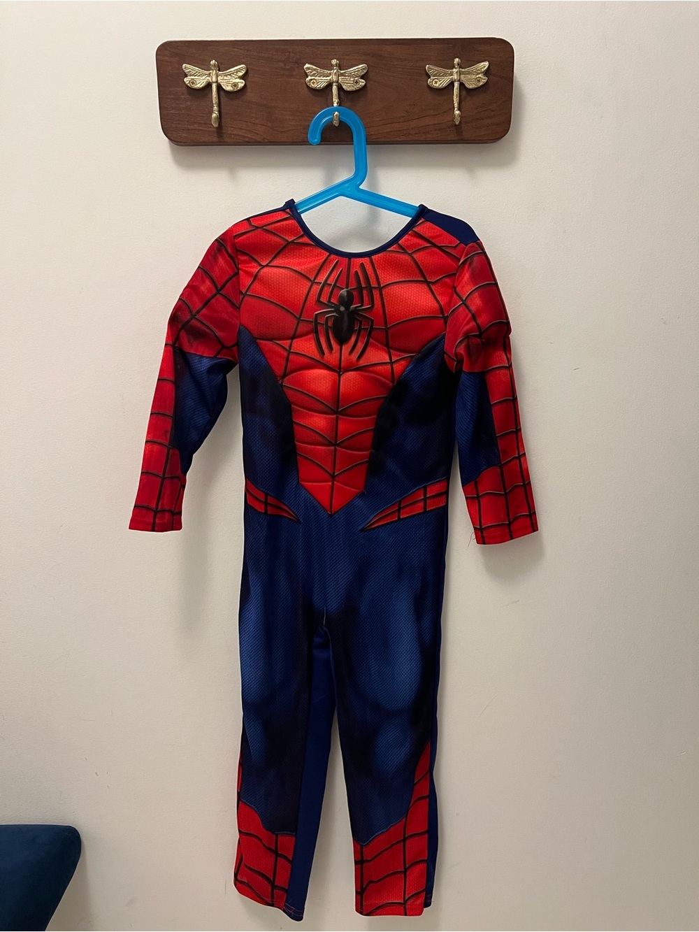 Spiderman Red and Blue Muscle Chest Jumpsuit Costume